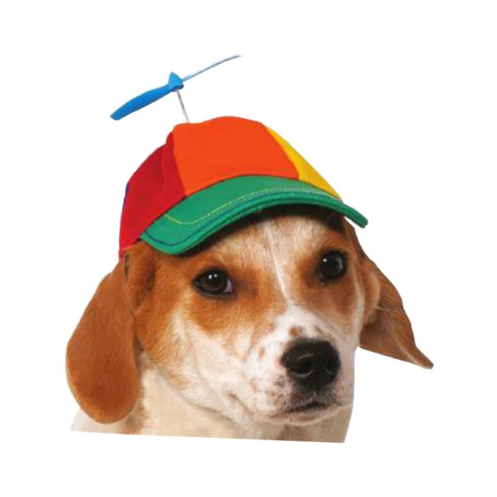 ❤️ Dog Propeller Rainbow Color Block Baseball Cap Hat Visor